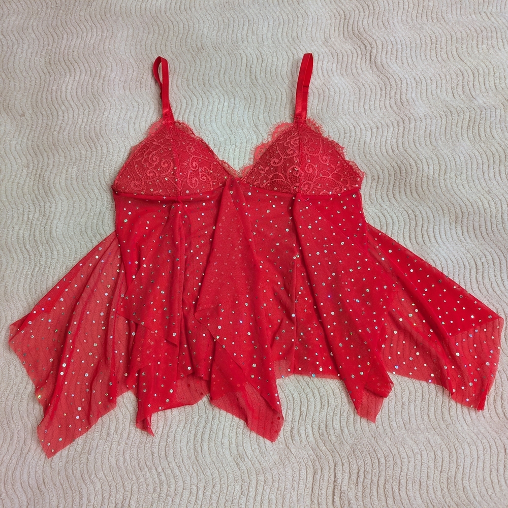 Y2K Rare Victoria's Secret Hot Pink Lace Chemise Sexy Little Things Size Medium